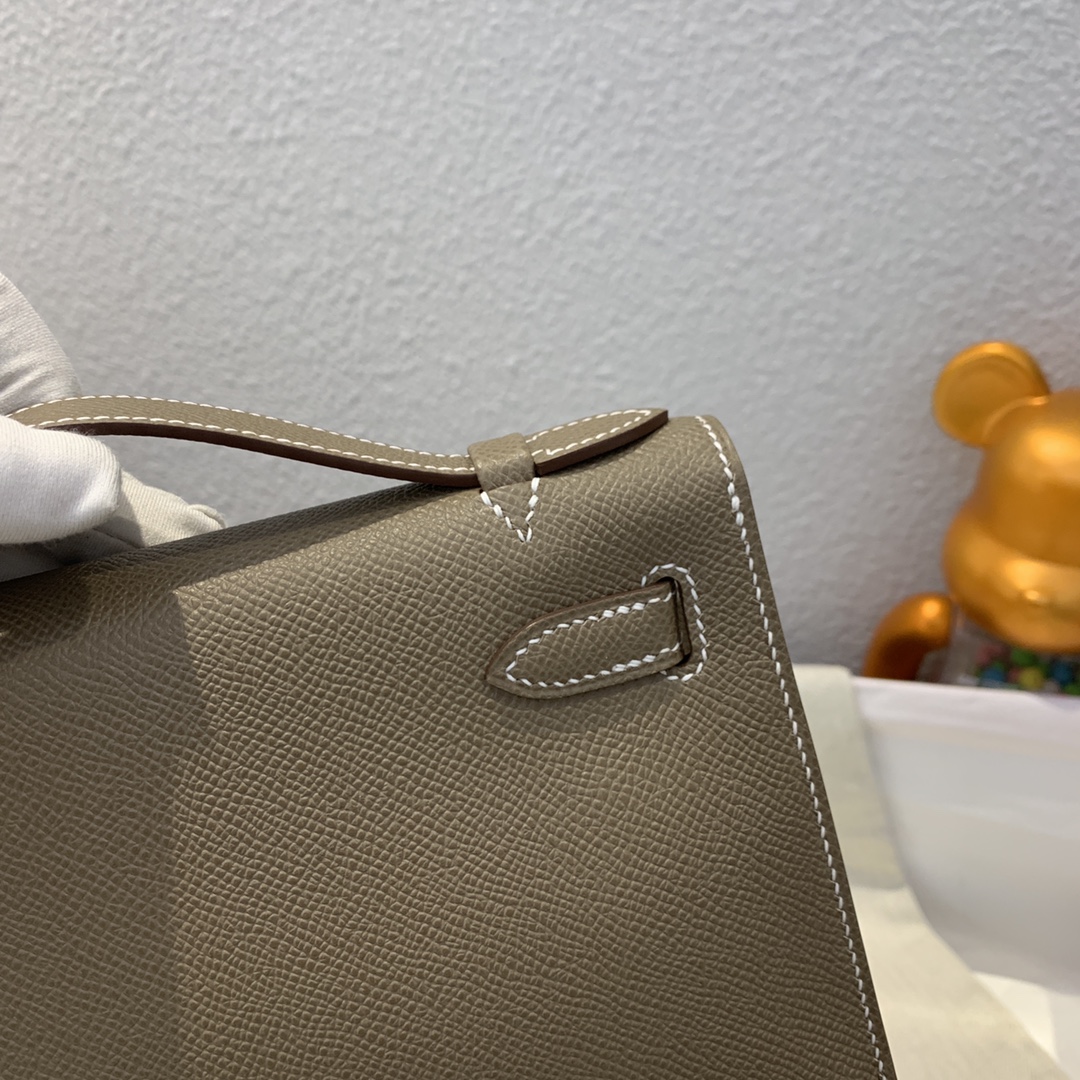 에르메스 미니 켈리백22 에토프 은장 앱송